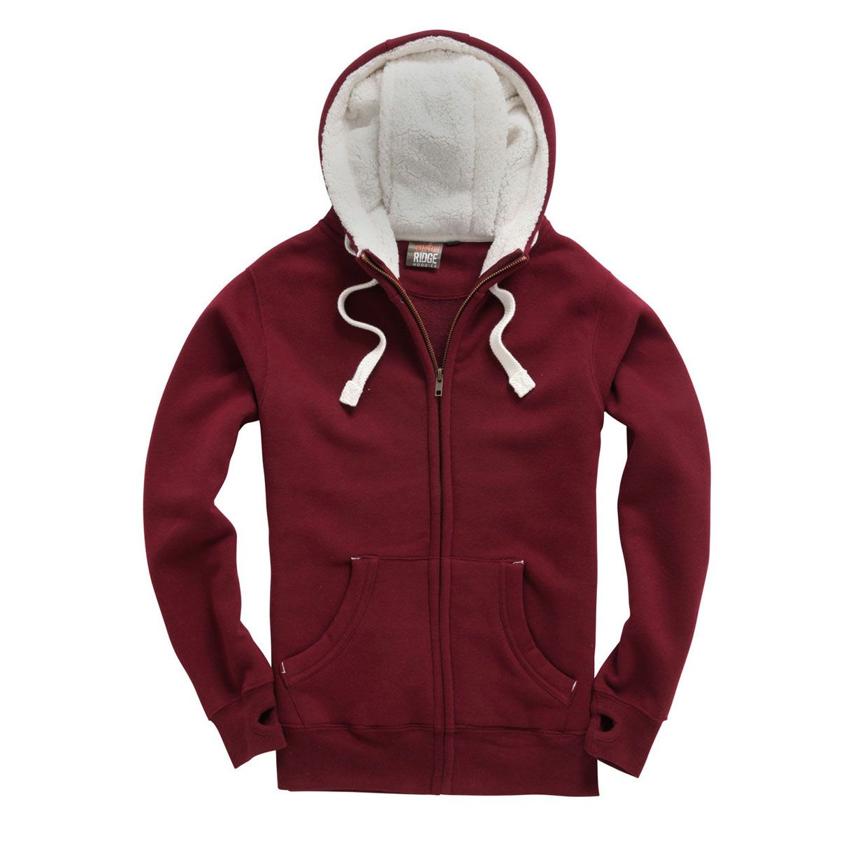 cottonridge F15 Sherpa Fleece Zip Hoodie maroon cottonridge F15 Sherpa Fleece Zip Hoodie maroon