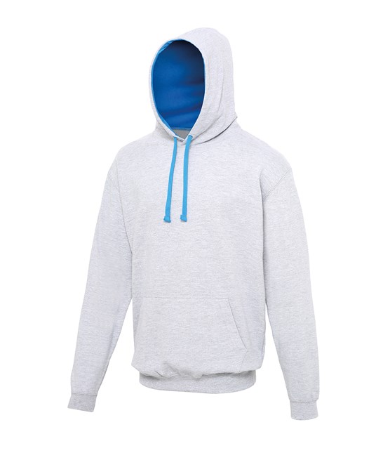 JH003 AWDis Varsity Hoodie heather grey / sapphire blue JH003 AWDis Varsity Hoodie heather grey / sapphire blue