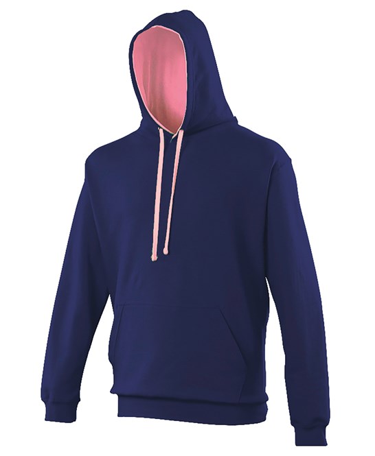 JH003 AWDis Varsity Hoodie lime green / oxford navy / candy floss pink JH003 AWDis Varsity Hoodie lime green / oxford navy / candy floss pink