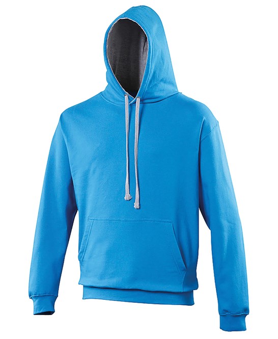 JH003 AWDis Varsity Hoodie - sapphire blue / heather grey JH003 AWDis Varsity Hoodie - sapphire blue / heather grey