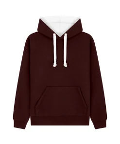 Cottonridge Eclipse premium Contrast Hoodie W73 burgundy ecru