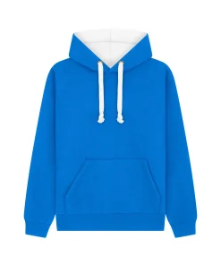 Cottonridge Eclipse premium Contrast Hoodie W73 electric blue white