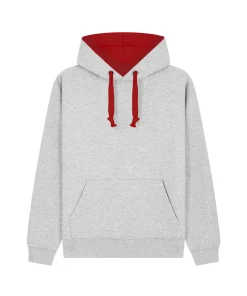 Cottonridge Eclipse premium Contrast Hoodie W73 grey red