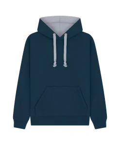 Cottonridge Eclipse premium Contrast Hoodie W73 navy grey