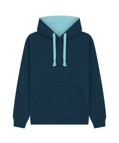 Cottonridge Eclipse premium Contrast Hoodie W73 navy powder blue