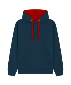 Cottonridge Eclipse premium Contrast Hoodie W73 navy red