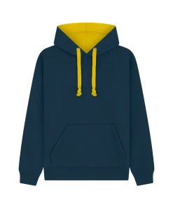 Cottonridge Eclipse premium Contrast Hoodie W73 navy yellow