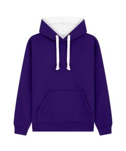 Cottonridge Eclipse premium Contrast Hoodie W73 purple white