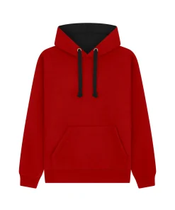 Cottonridge Eclipse premium Contrast Hoodie W73 red black