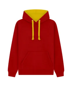 Cottonridge Eclipse premium Contrast Hoodie W73 red yellow