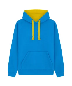 Cottonridge Eclipse premium Contrast Hoodie W73 turquoise yellow