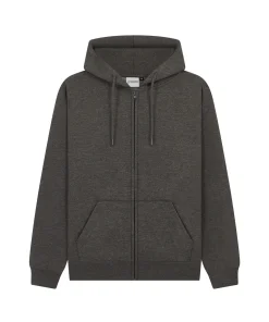 Cottonridge Nebula Soft Touch Zip Hoodie CR04 charcoal melange