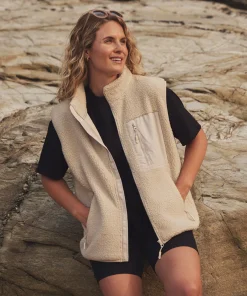 Ravine Unisex Borg Fleece Gilet natural